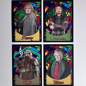 Topps 2006 LORD OF THE RINGS Evolution STAINED GLASS Trading Cards / CHASE CARDS